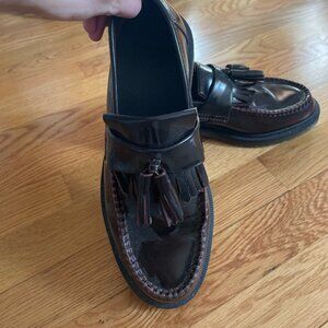 Dr. Martens Adrian Arcadia Leather Tassel Loafers (Cherry Red) - Women's Size 8